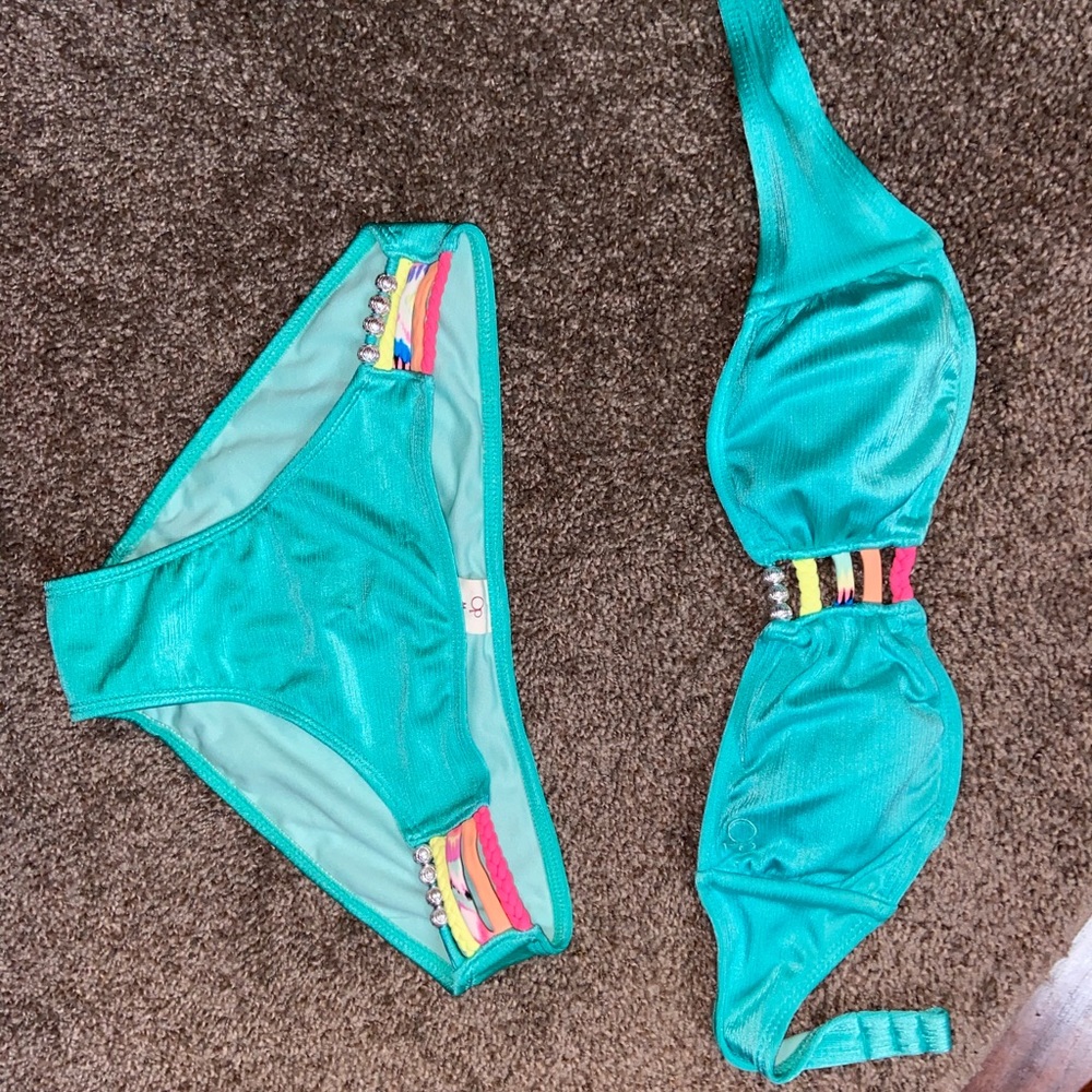Strapless bathing suit set